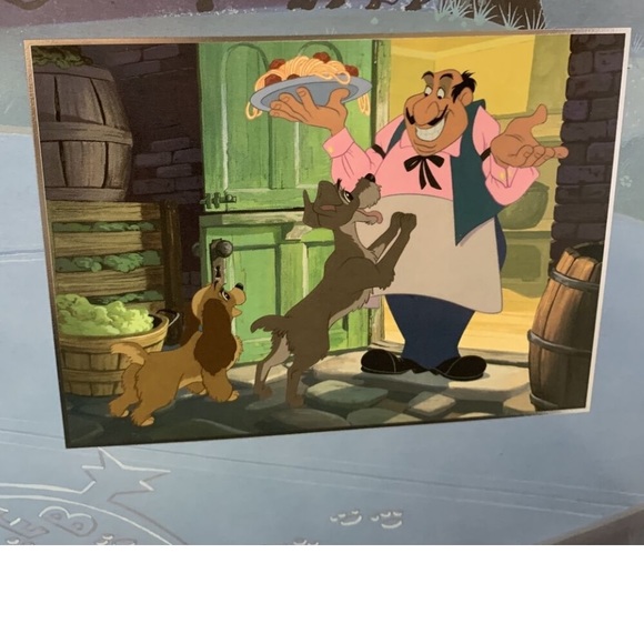 NWOT Disney Beautiful Exclusive Lady and The Tramp lithograph - Picture 3 of 7
